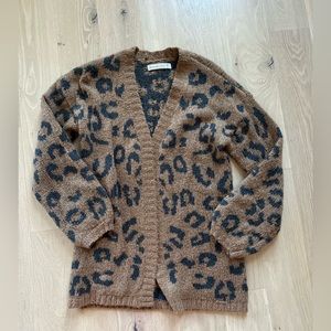Abercrombie & Fitch Leopard Print Cardigan Sweater